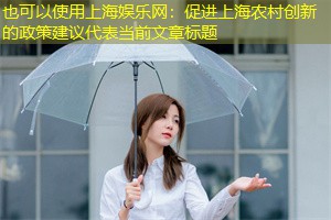 促进上海农村创新的政策建议